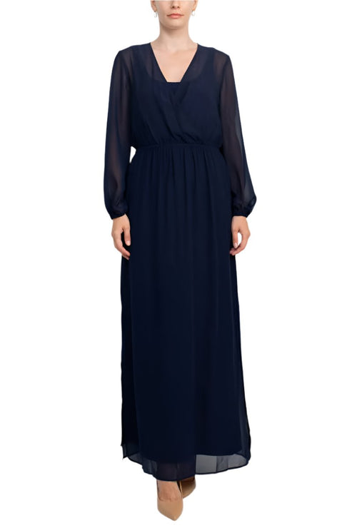 Formal Dresses Long Sleeve Evening Formal Dress Navy