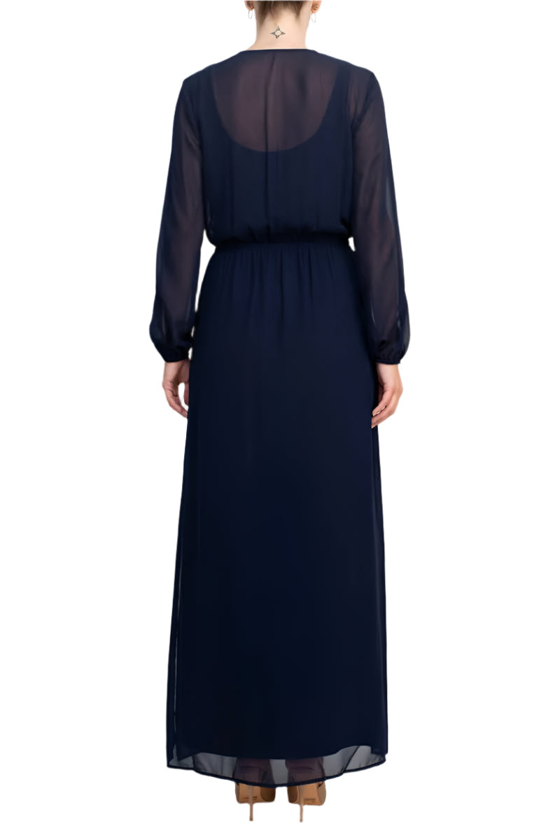 Formal Dresses Long Sleeve Evening Formal Dress Navy