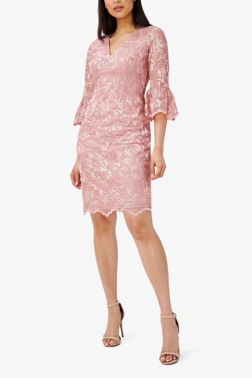 Cocktail Dresses Short Bell Sleeve Cocktail Dress ROSE
