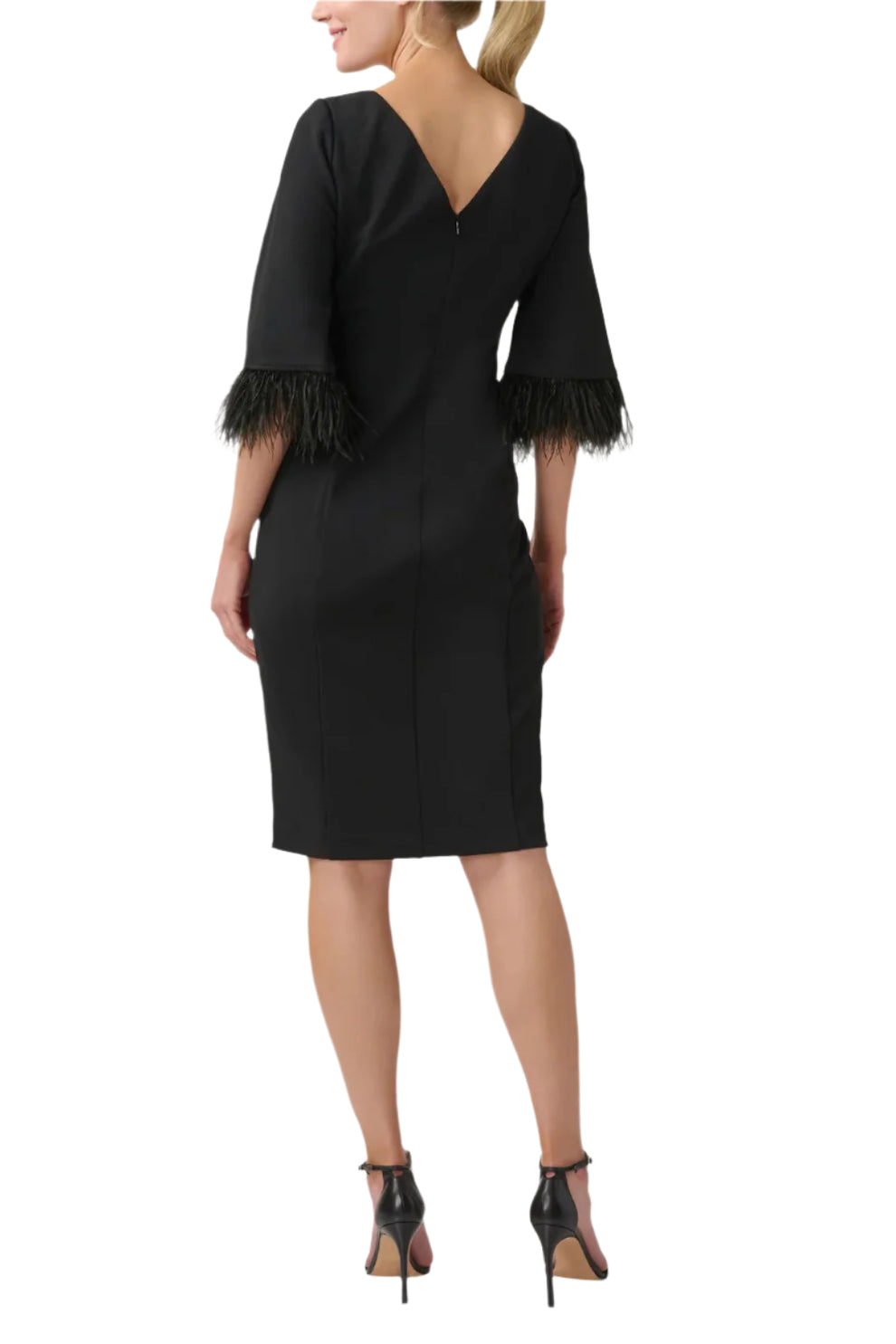 Cocktail Dresses Short Cocktail Feather Petite Dress Black