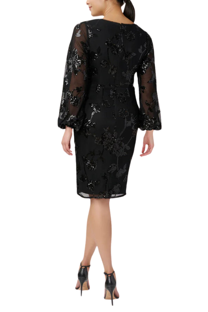 Cocktail Dresses Fitted Short Long Sleeve Sequin Cocktail Dress Black