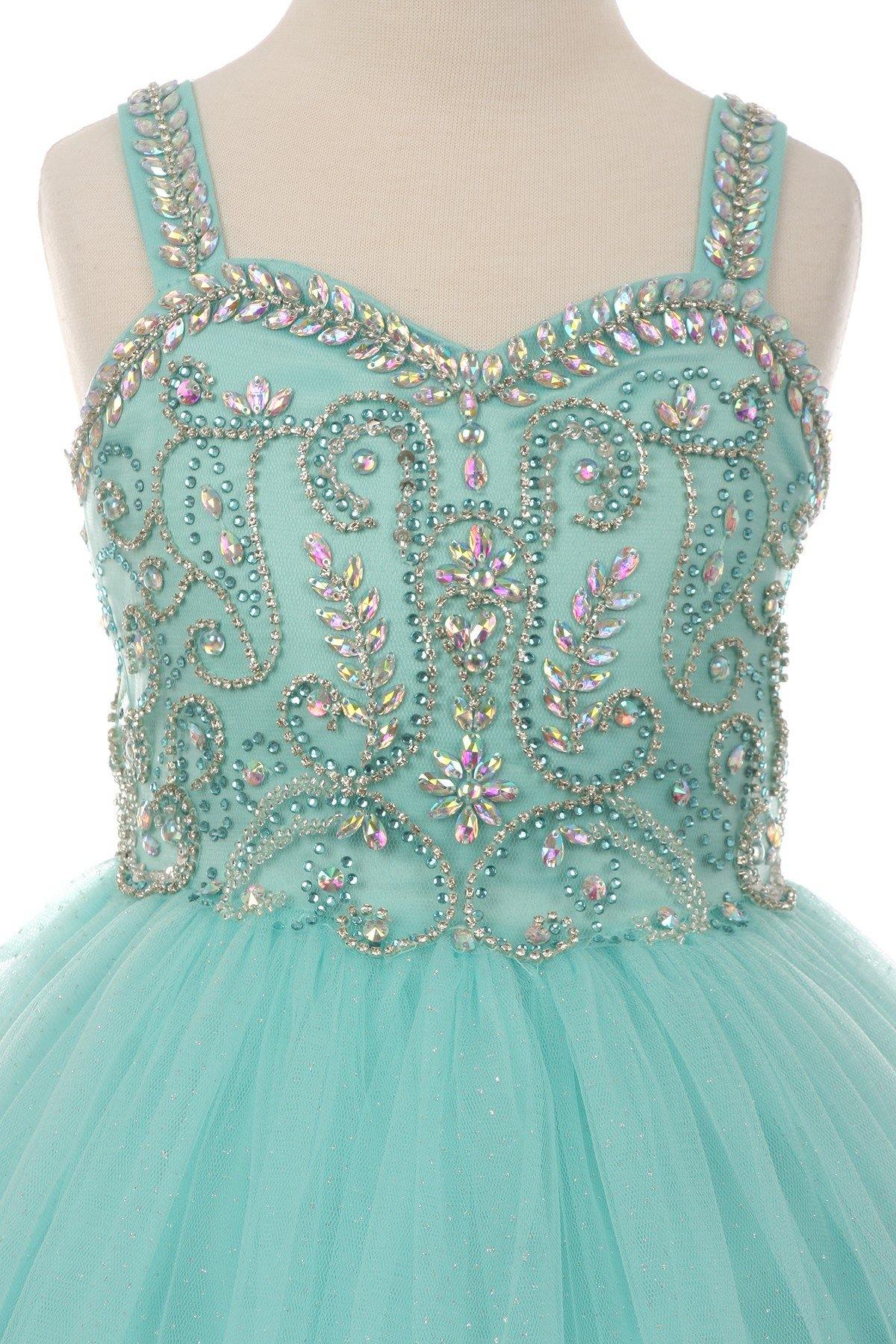 Beaded Gown with Shrug Flower Girl Dress - The Dress Outlet Cinderella Couture