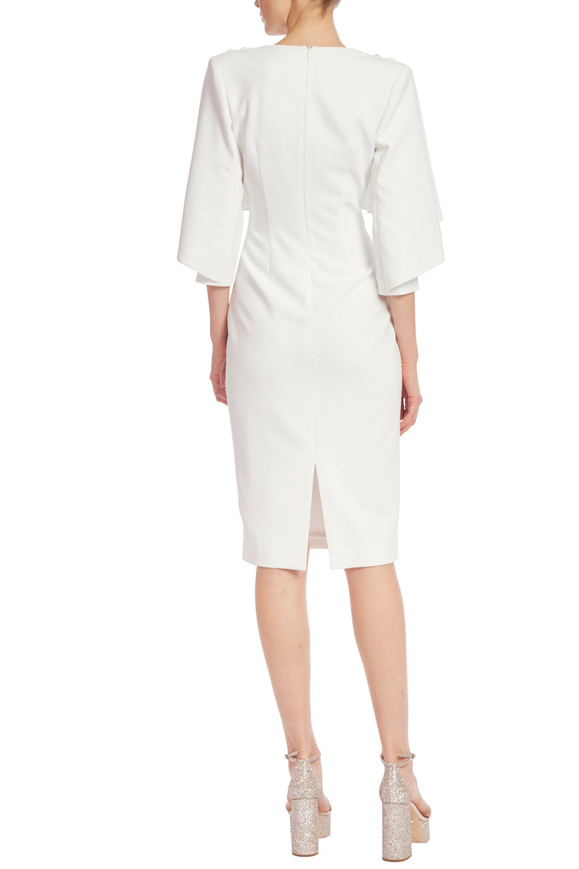 Cocktail Dresses Short Button Cocktail Dress Light Ivory