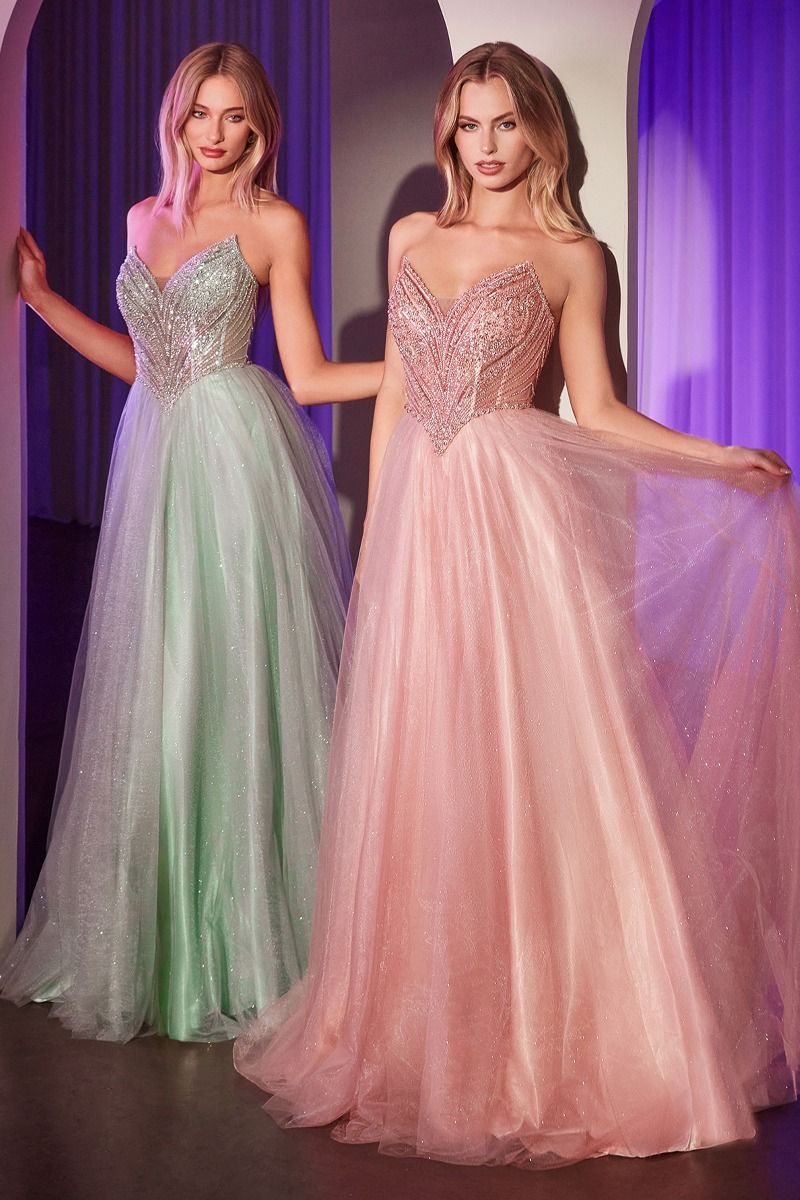 Prom Dresses Long A Line Formal Prom Beaded Dress Sage