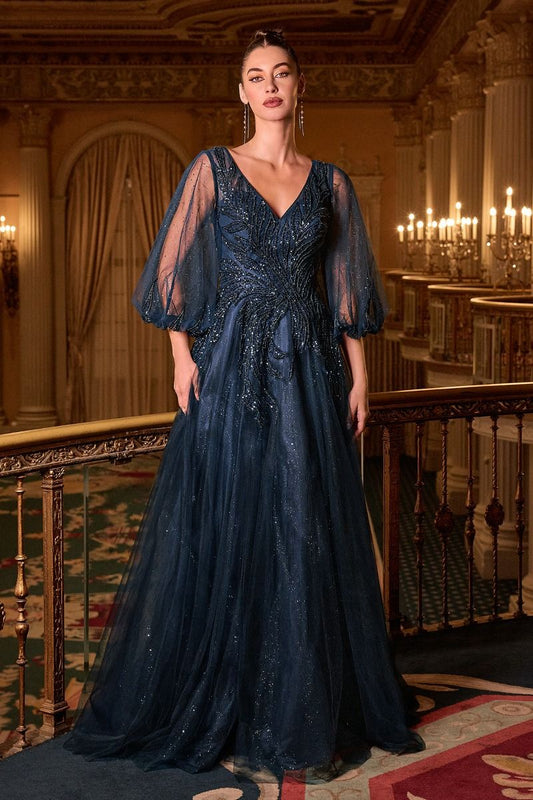 Mother of the Bride Dresses Long A Line Layered Formal Mother of the Bride Dress Navy