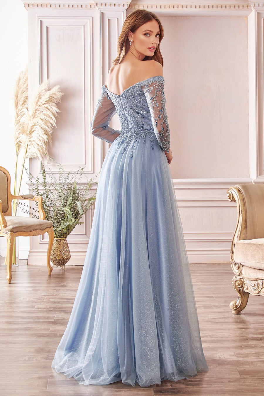فستان رسمي بدون أكتاف من LaDivine CD0172