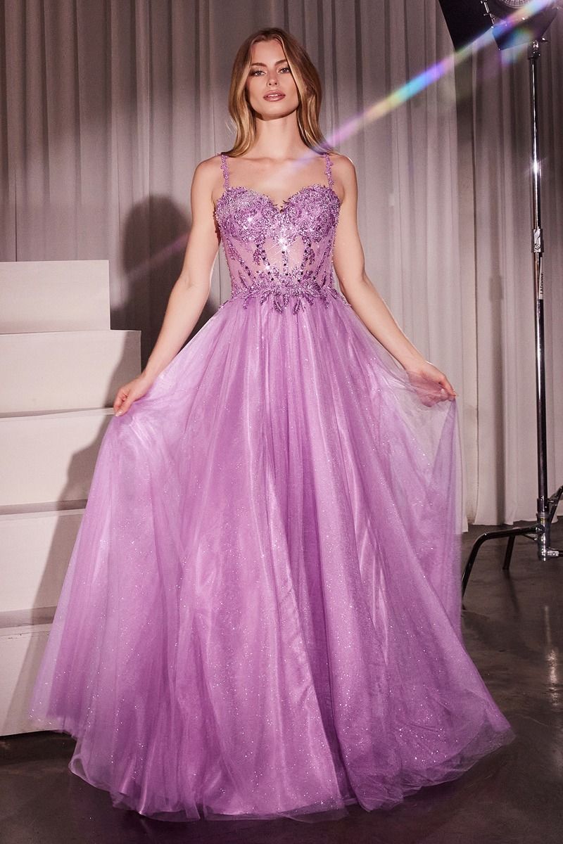 Prom Dresses Long Formal A Line Applique Prom Dress Dusty Lavender