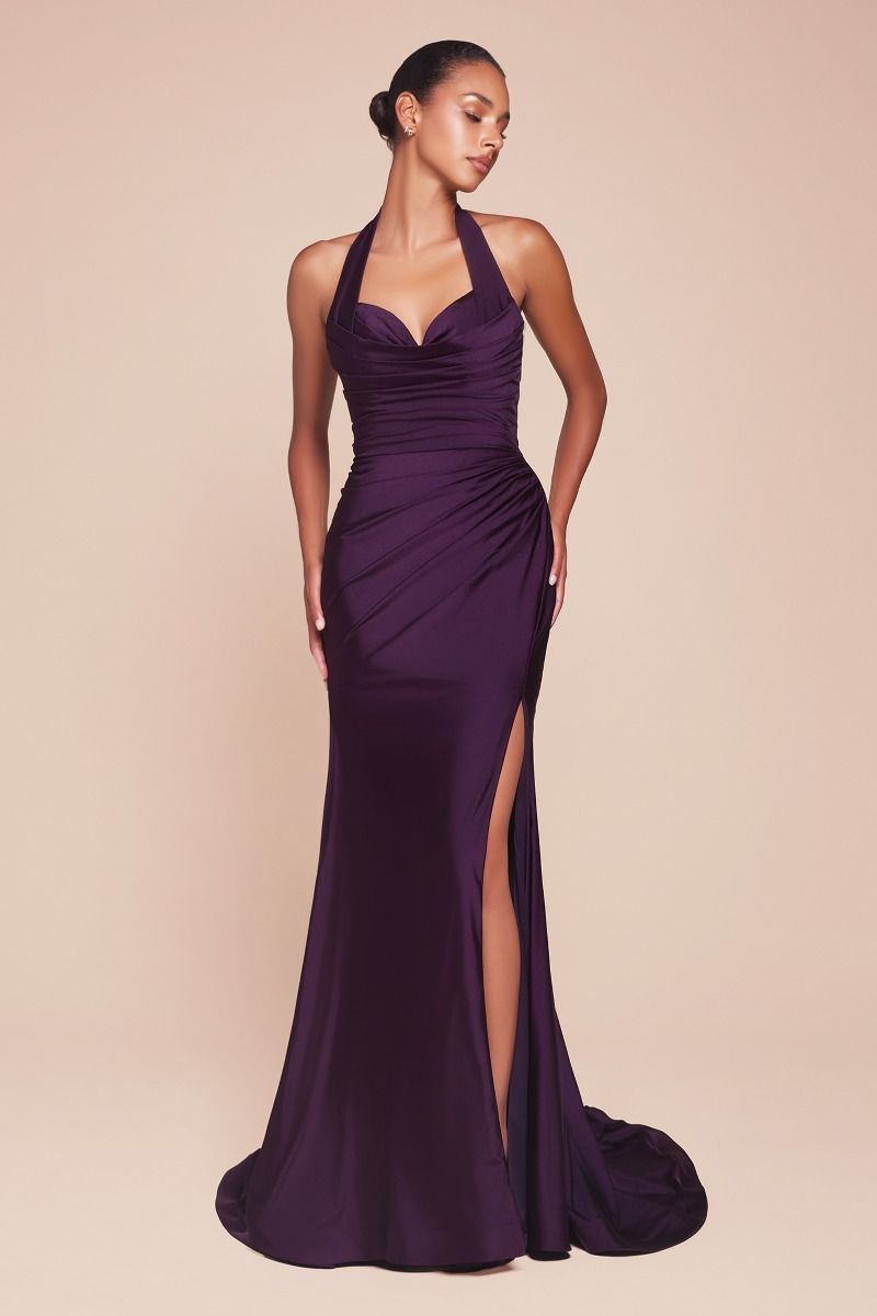 Prom Dresses Fitted Long Formal Prom Dress Eggplant