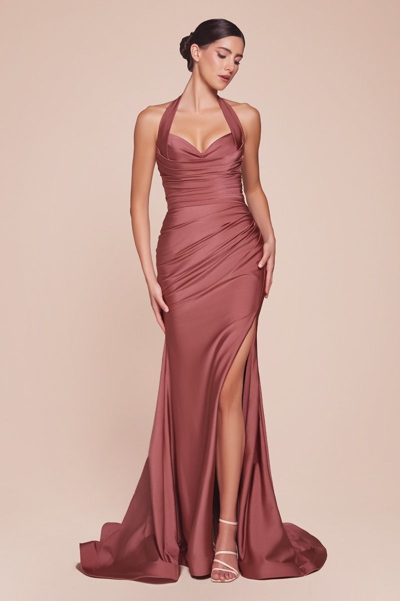 Prom Dresses Long Fitted Formal Slit Prom Dress Sienna Rose