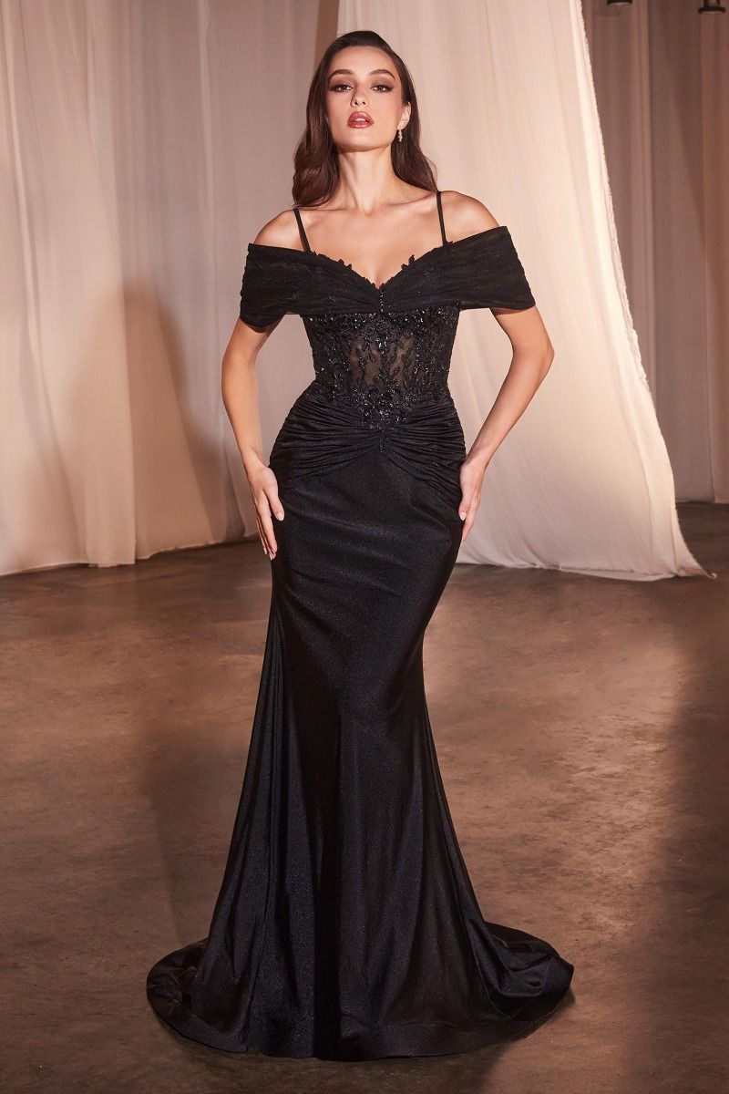 Formal Dresses Fitted Formal Evening Long Gown Black