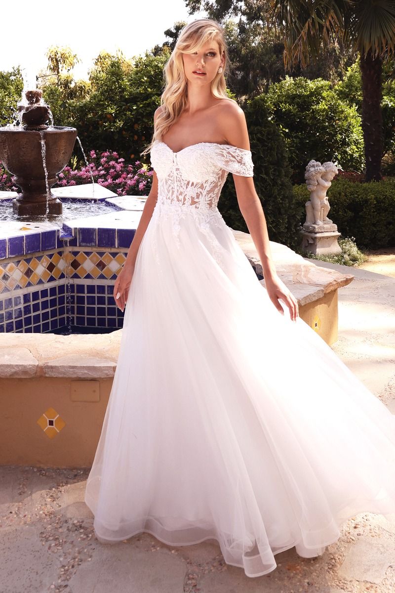 Wedding Dresses Bridal Gown Long Lace A Line Wedding Dress Off White