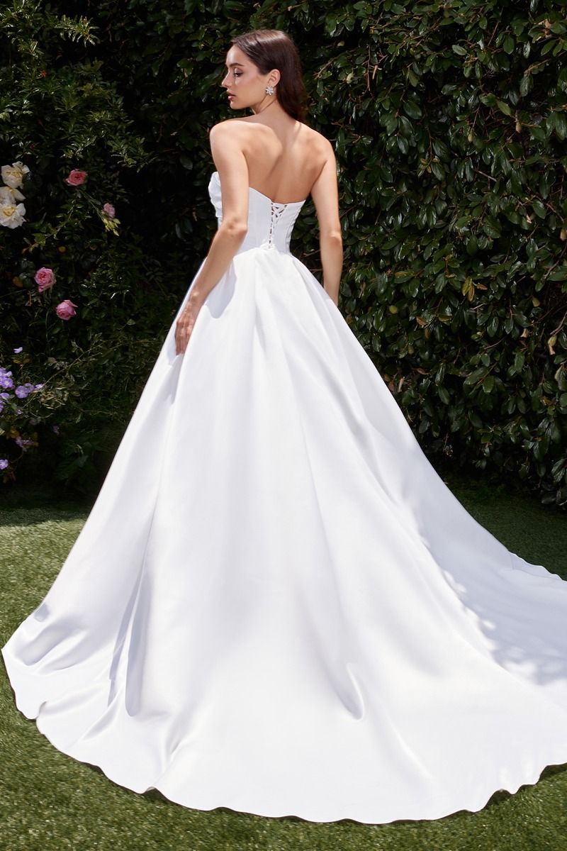 Wedding Dresses A Line Long Wedding Pleated Dress Off White