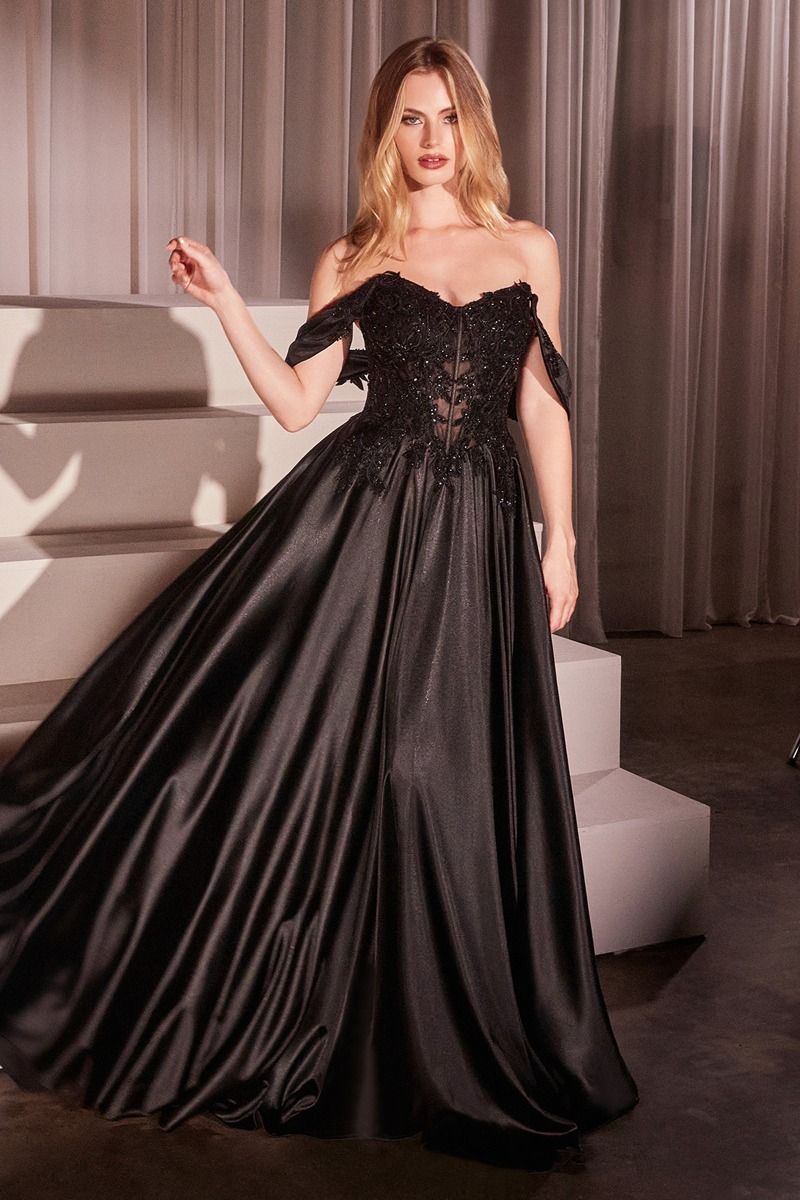 Prom Dresses Long Bedaed Prom Formal A Line Dress Black