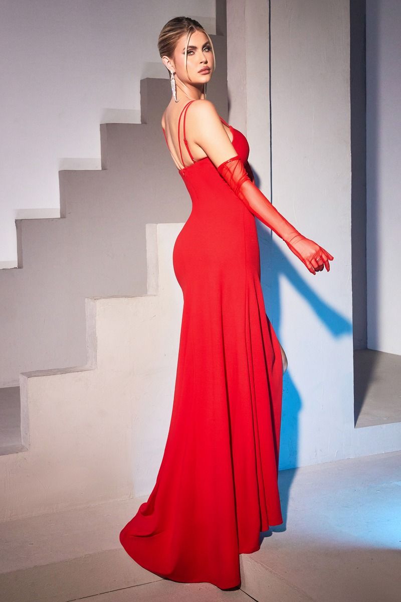 فستان سهرة طويل ملائم من LaDivine CH136