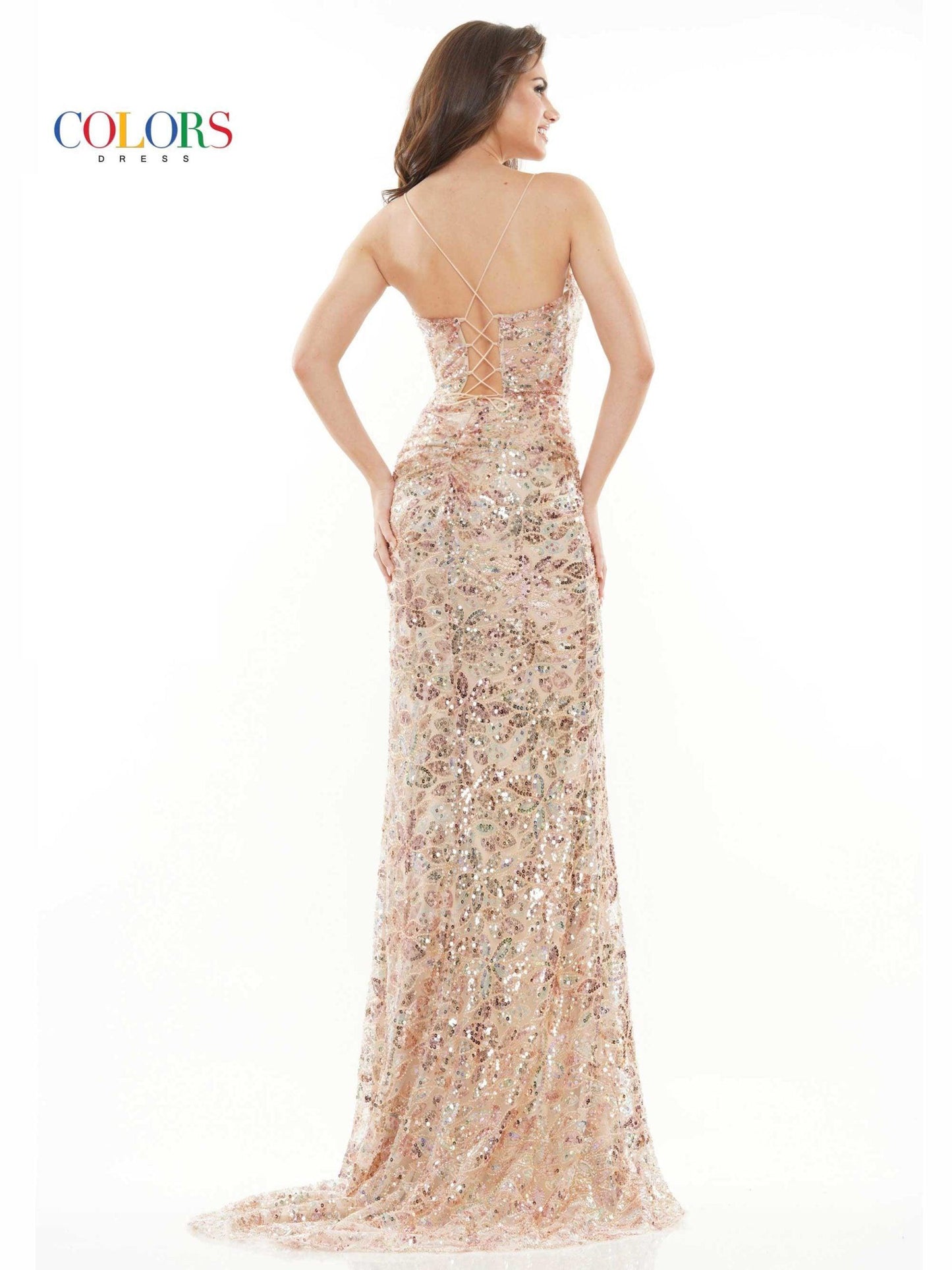 Colors Formal Long Fitted Prom Dress 2727 - The Dress Outlet