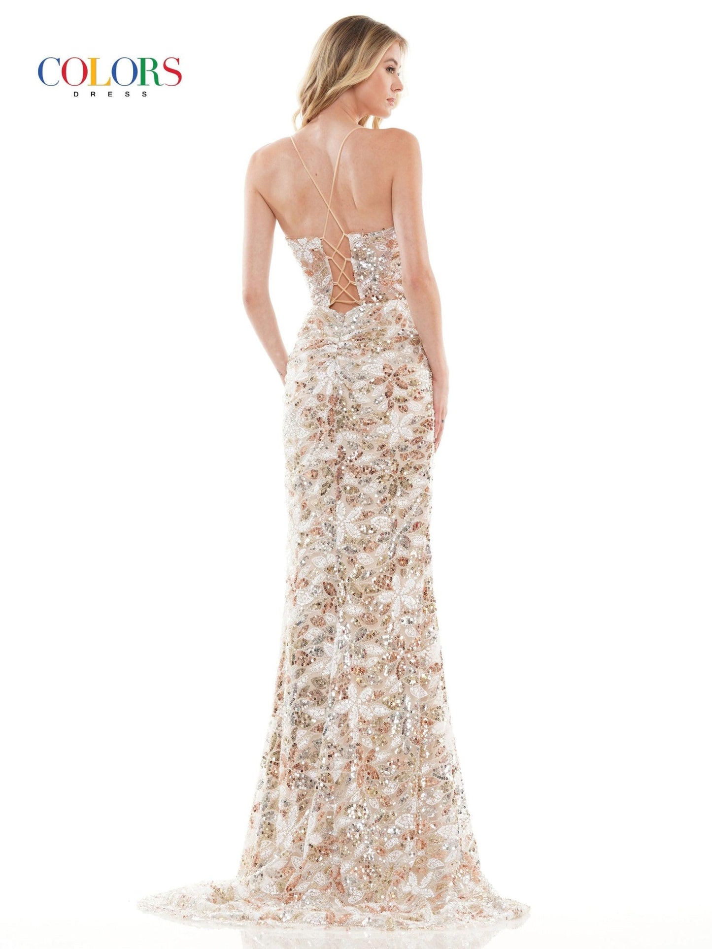 Colors Formal Long Fitted Prom Dress 2727 - The Dress Outlet