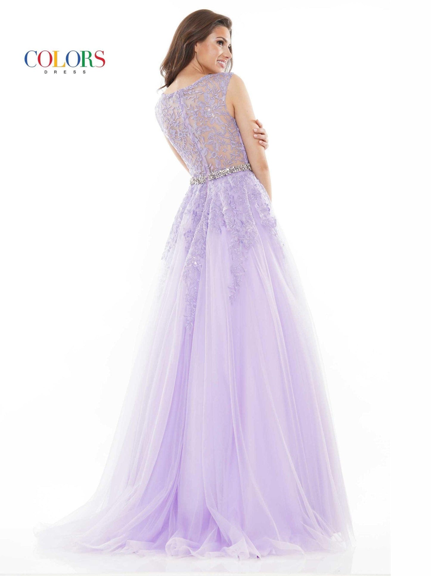 Colors Long Formal Beaded Prom Ball Gown 2744 - The Dress Outlet