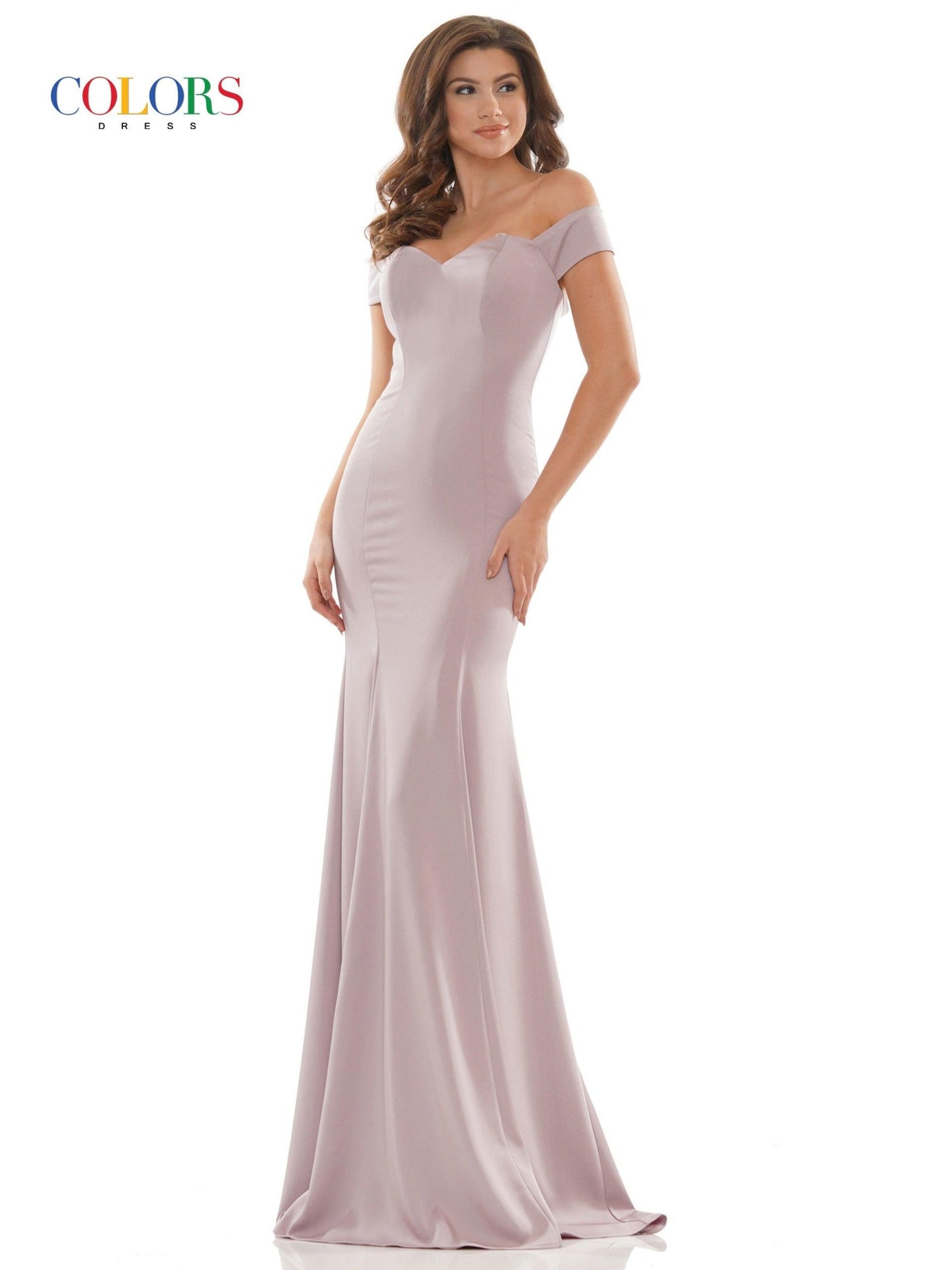 Colors Long Formal Fitted Bridesmaid Dress 1768 - The Dress Outlet