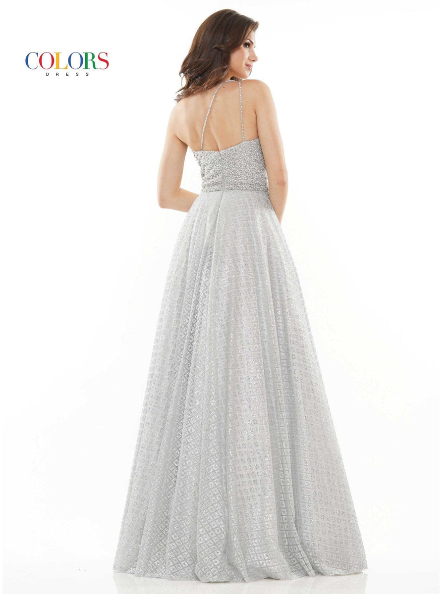 Colors Long Formal Glitter Prom Ball Gown 2670 - The Dress Outlet