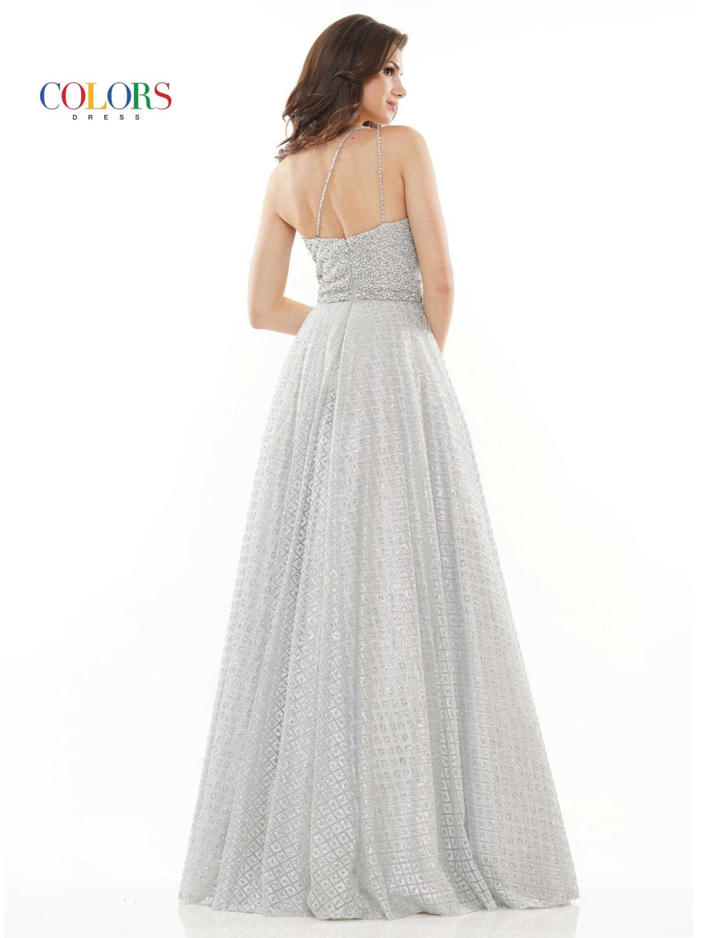 Colors Long Formal Glitter Prom Ball Gown 2670 - The Dress Outlet