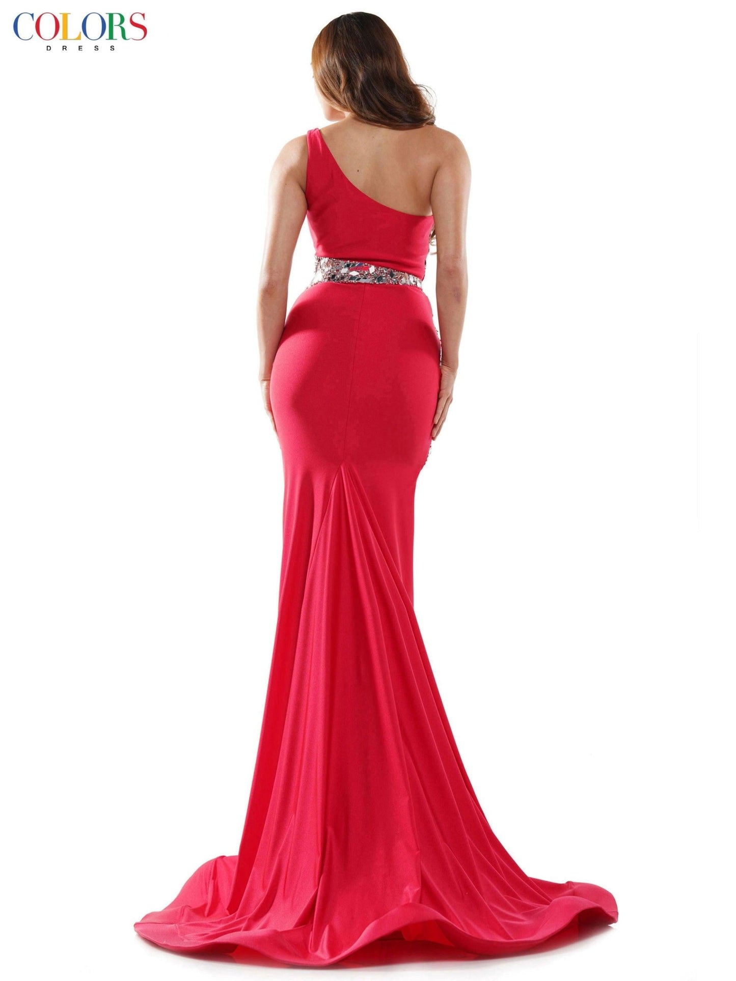 Colors Long Formal One Shoulder Prom Gown 2403 - The Dress Outlet