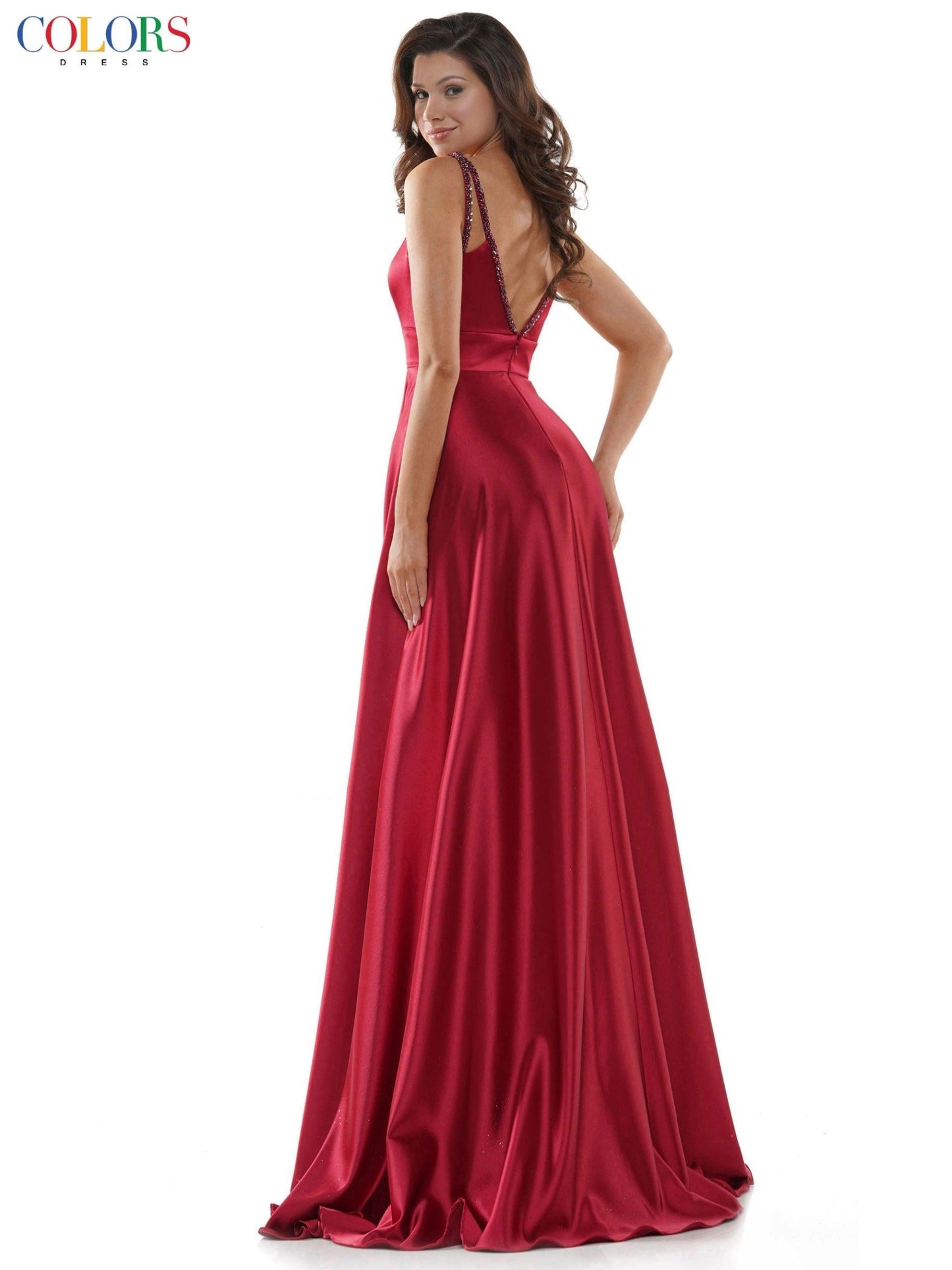 Colors Long Formal Sleeveless Beaded Prom Gown 2578 - The Dress Outlet