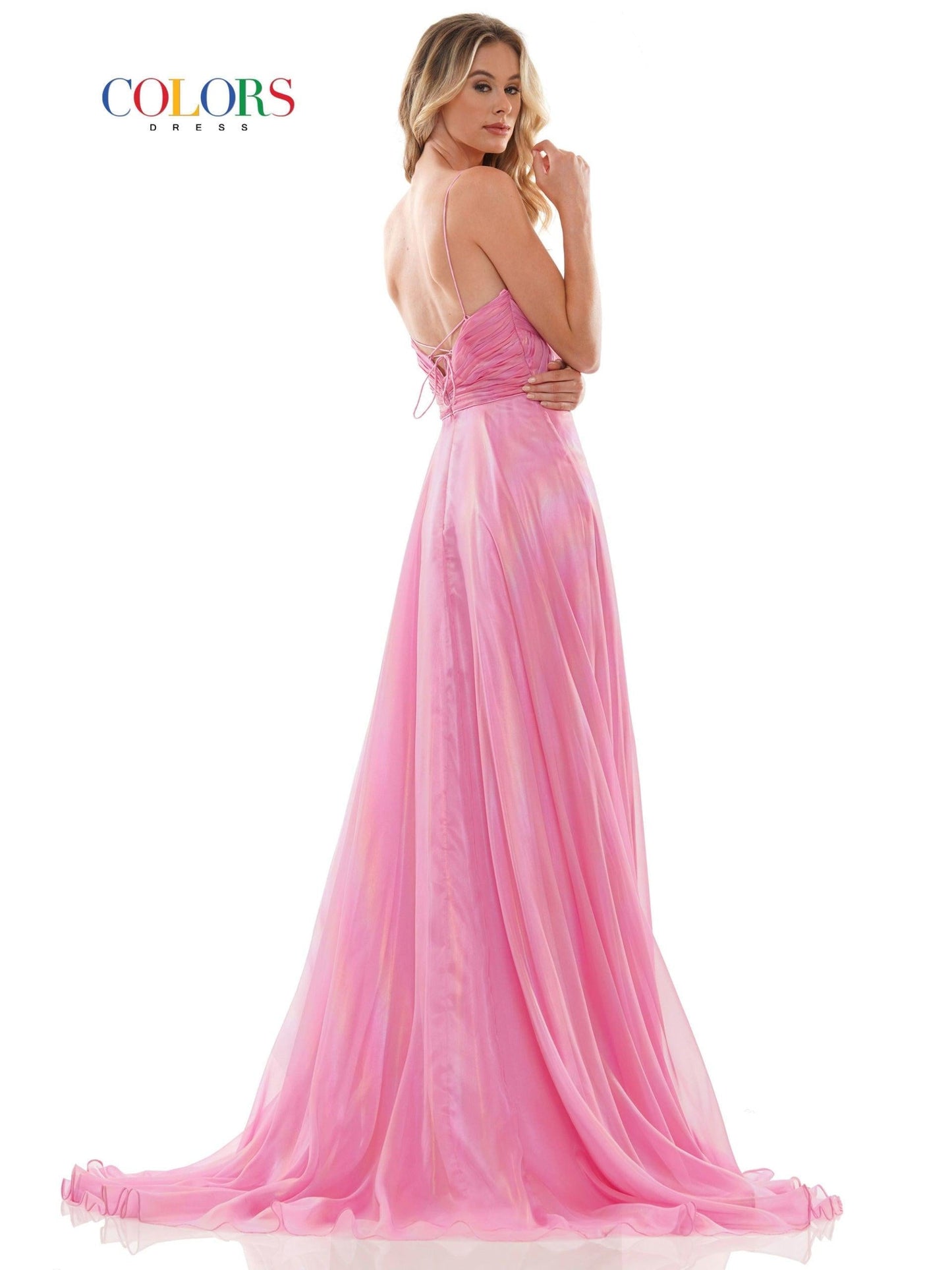 Colors Long Spaghetti Strap Sexy Prom Dress 2765 - The Dress Outlet