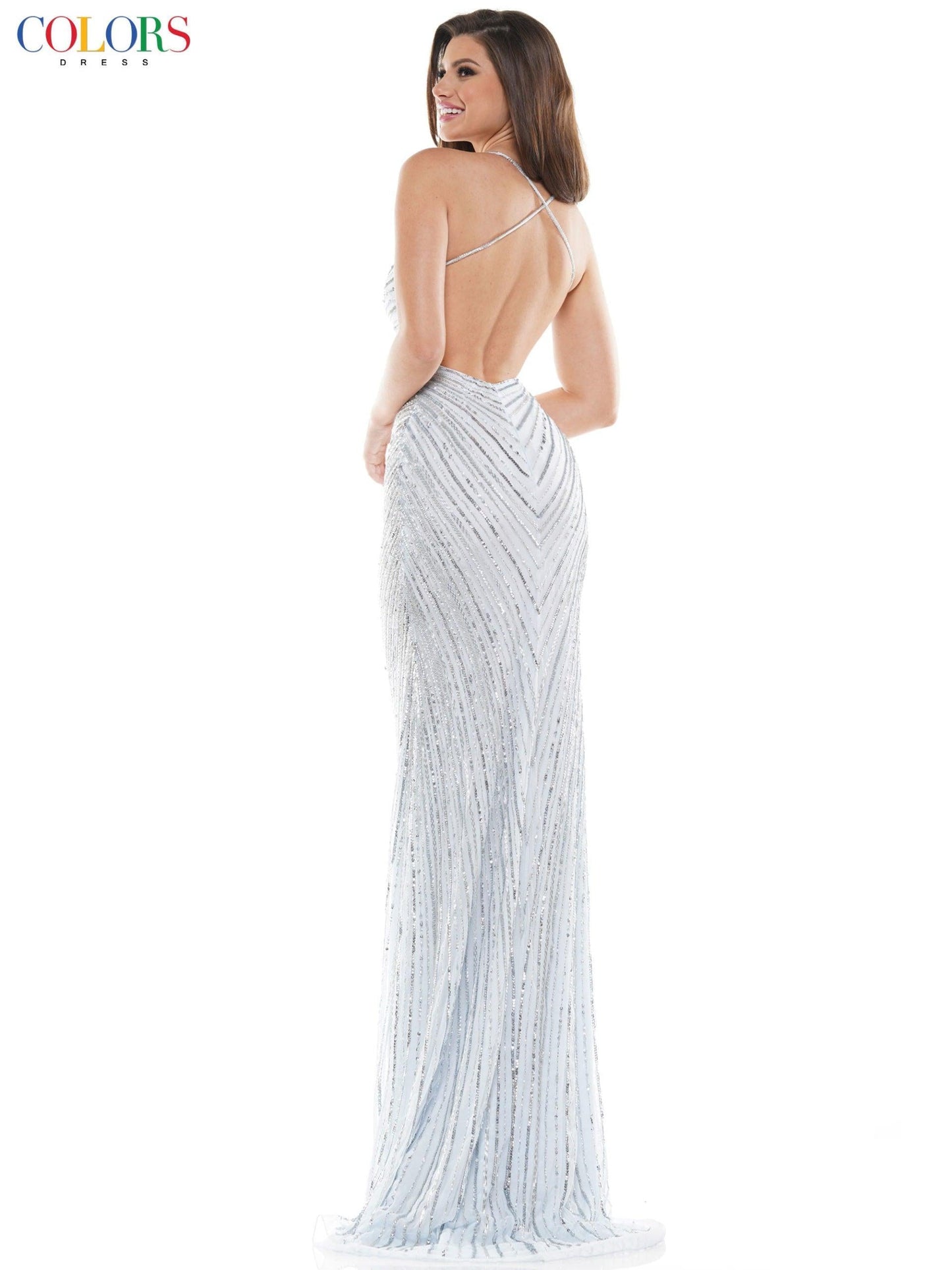 Colors Prom Long Fitted Formal Sequins Dress 112 - The Dress Outlet