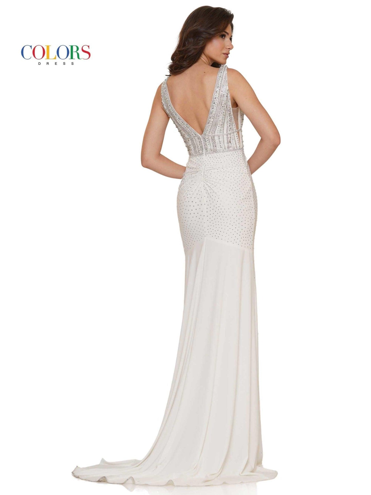 Colors Prom Long Sleeveless Formal Dress 2716 - The Dress Outlet