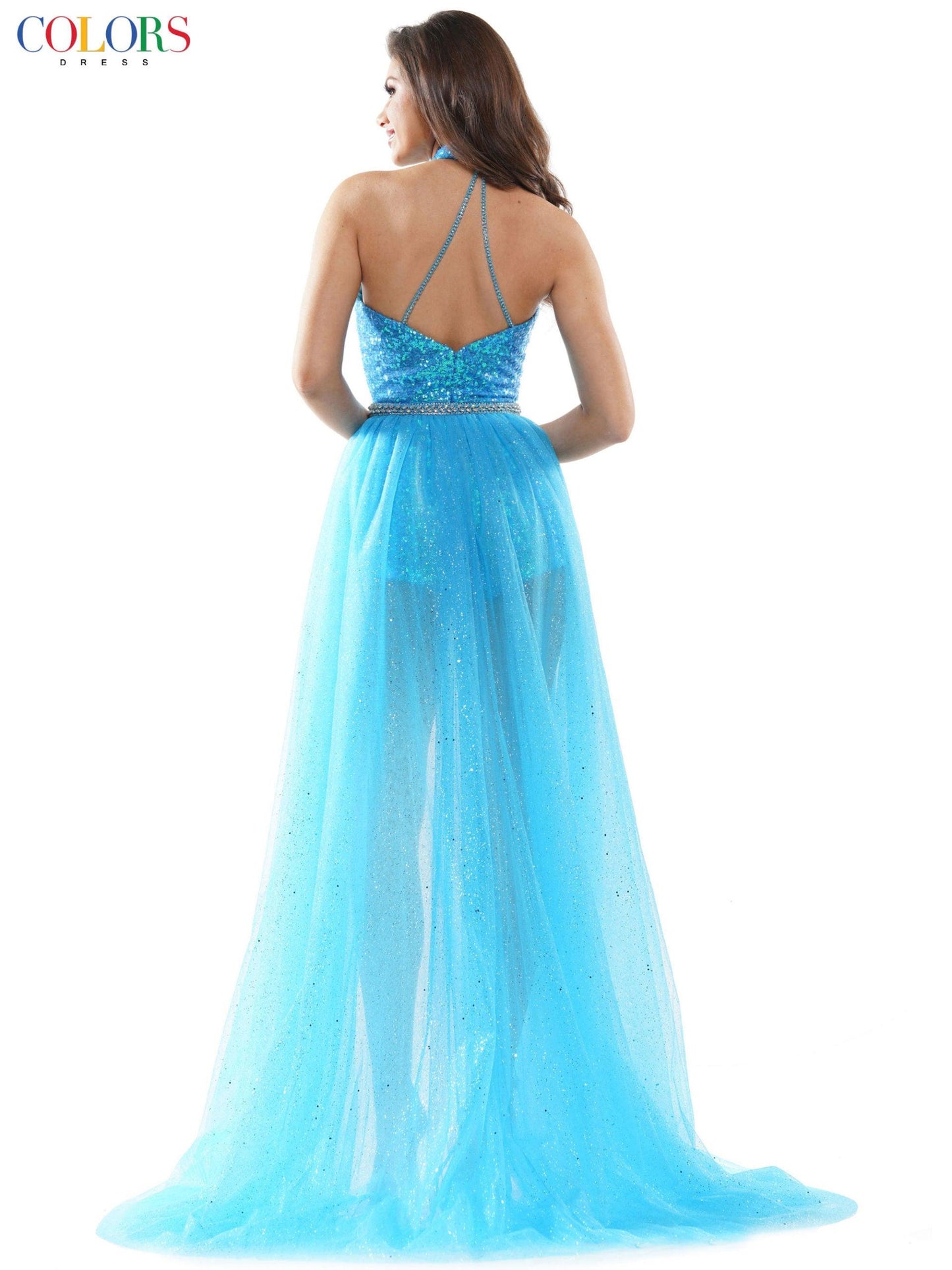 Colors Prom Short Romper Skirt Overlay 2599 - The Dress Outlet