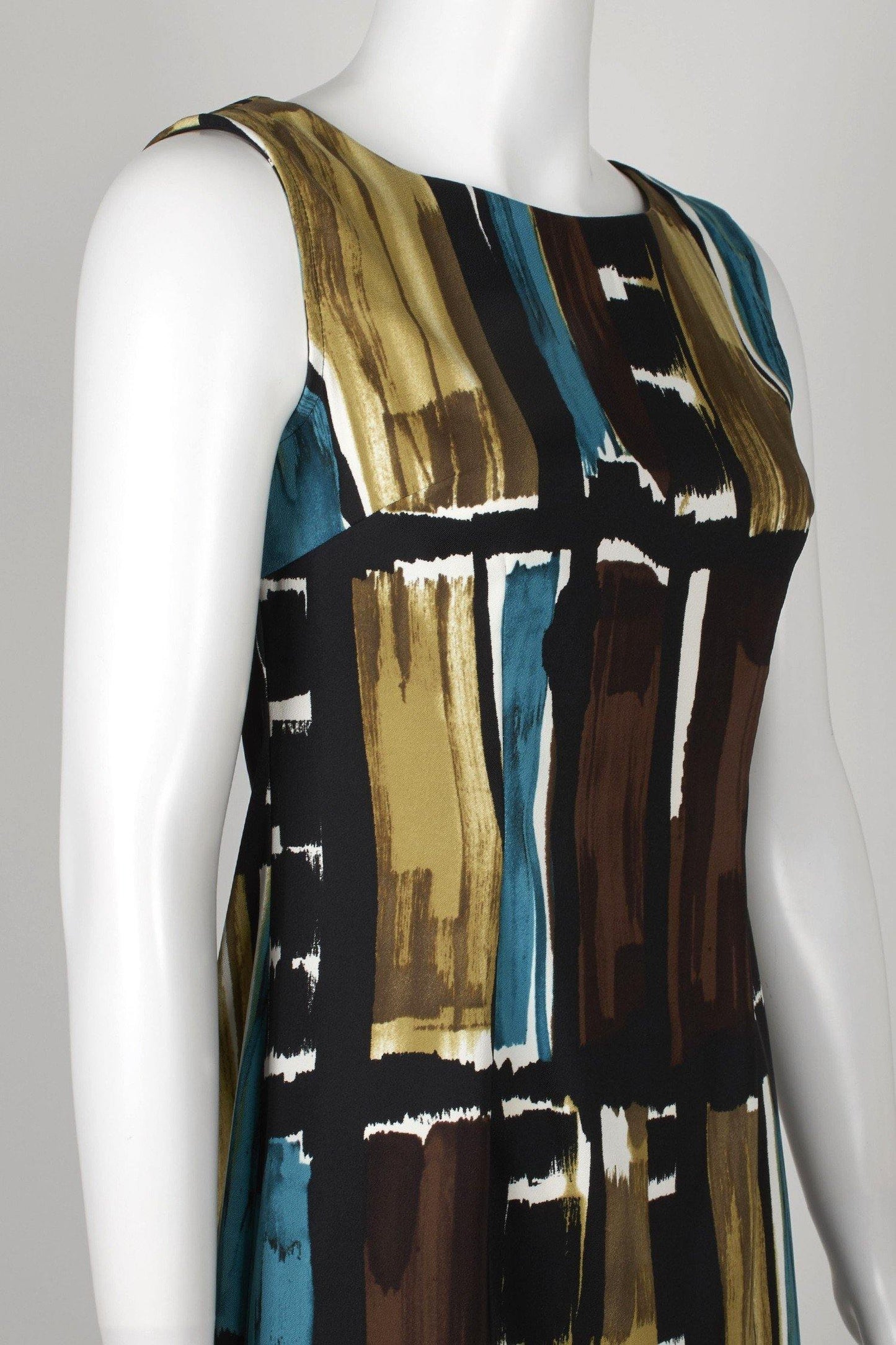 Connected Apparel Short Sleeveless Print Dress - The Dress Outlet