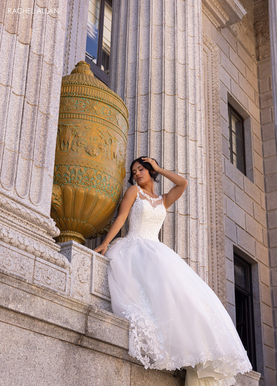 Wedding Dresses Glitter Long A Line Applique Wedding Dress Ivory Nude