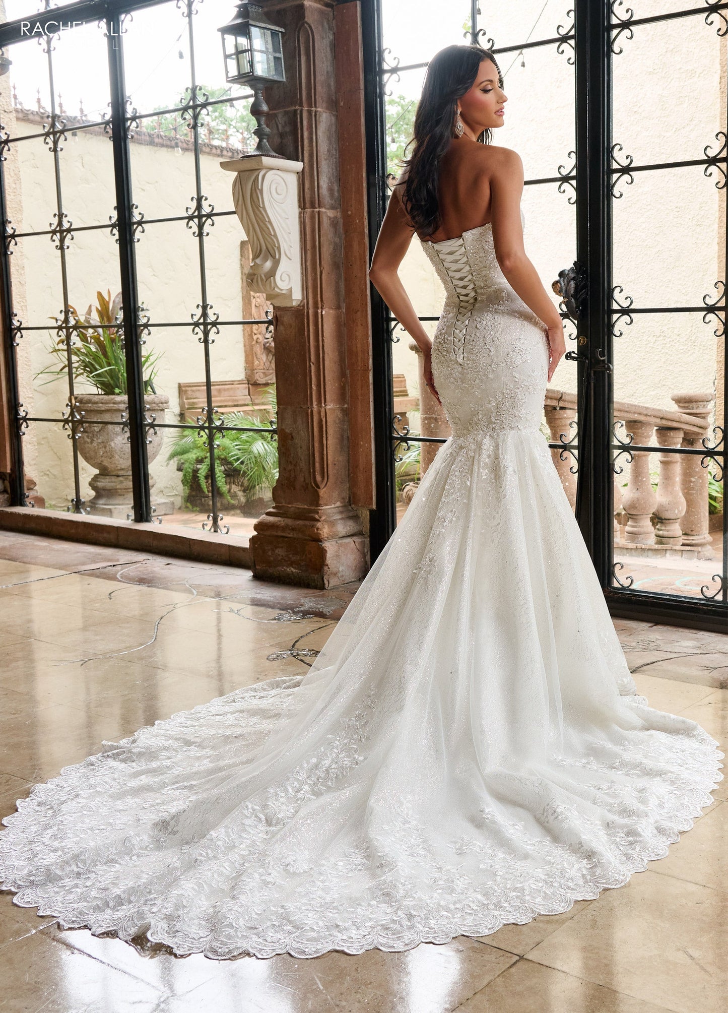 Wedding Dresses Glitter Long Mermaid Detachable Cape Wedding Dress White