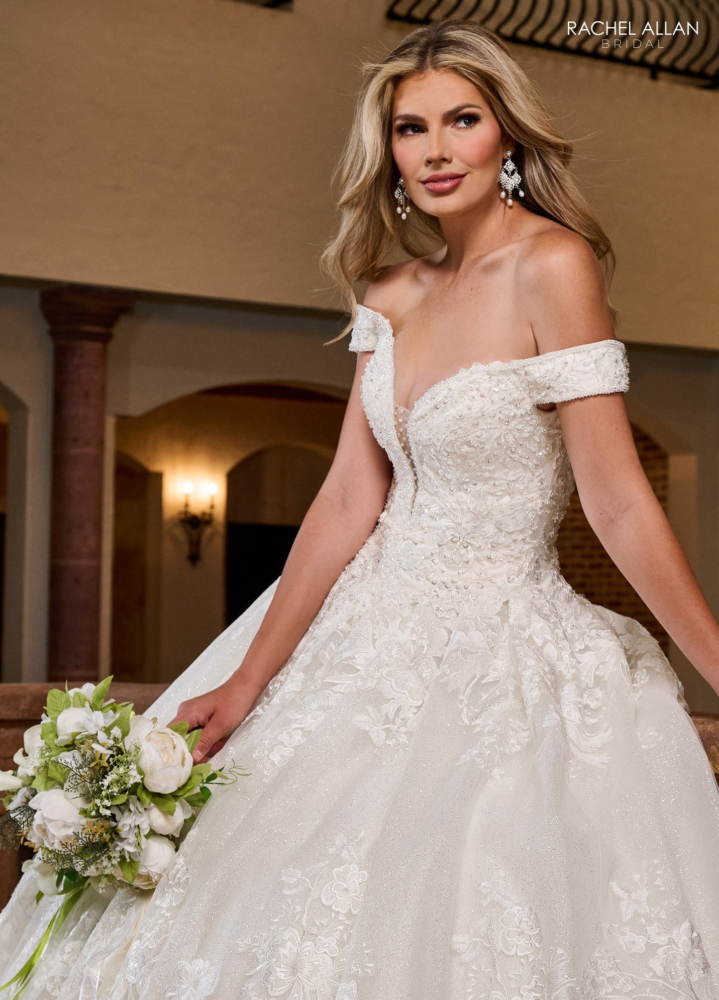 Wedding Dresses Long Ball Gown Glitter Wedding Dress White