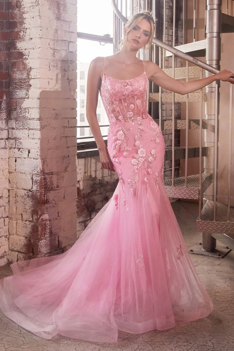 Prom Dresses Mermaid Long Prom Dress Pink