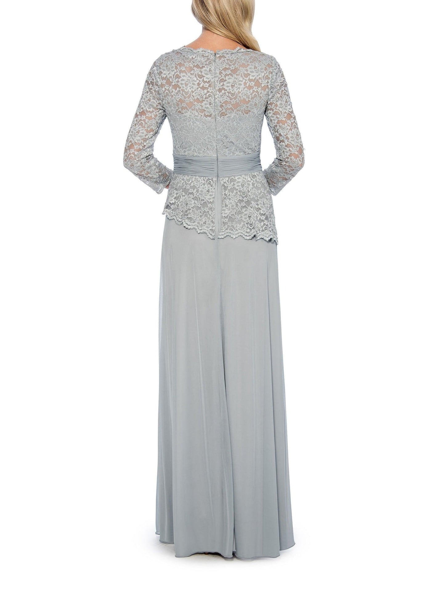 Decode 1.8 Long Sleeve Long Formal Mesh Dress - The Dress Outlet Decode 1.8