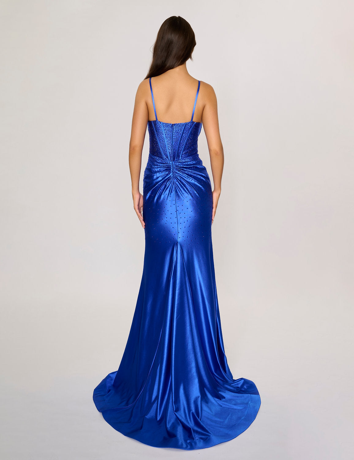 Prom Dresses Long Fitted Formal Evening Slit Prom Dress Royal