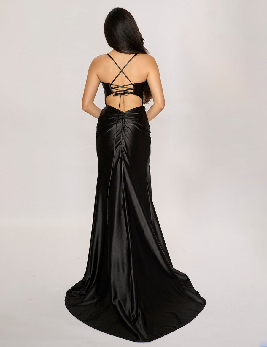 Prom Dresses Pleated Long Formal Prom Dress Black