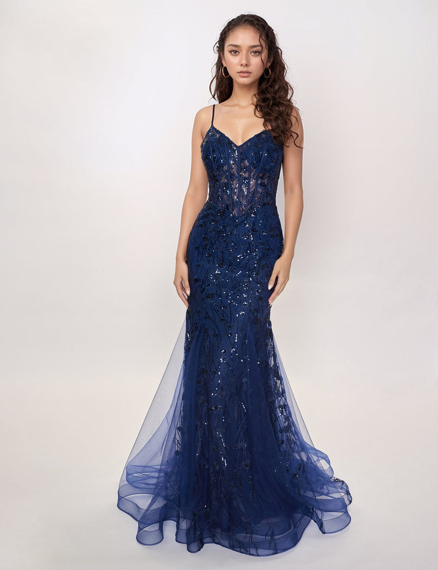 Prom Dresses Formal Long Mermaid Prom Dress Navy