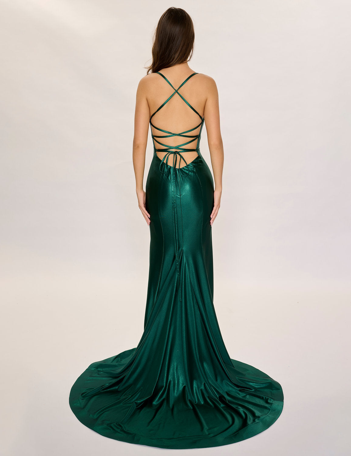 Prom Dresses Formal Long Prom Fitted Evening Dress Emerald