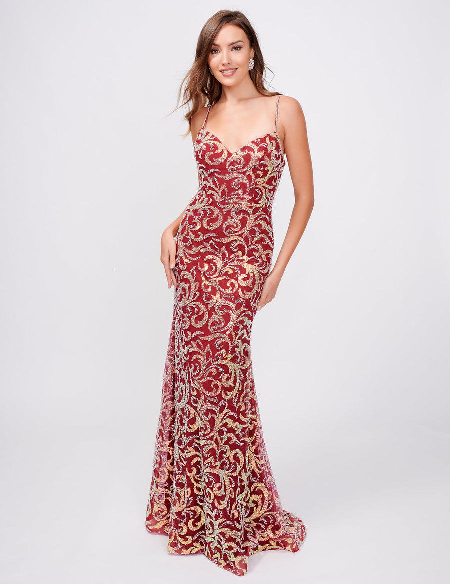 Prom Dresses Long Formal Prom Fitted Dress Red