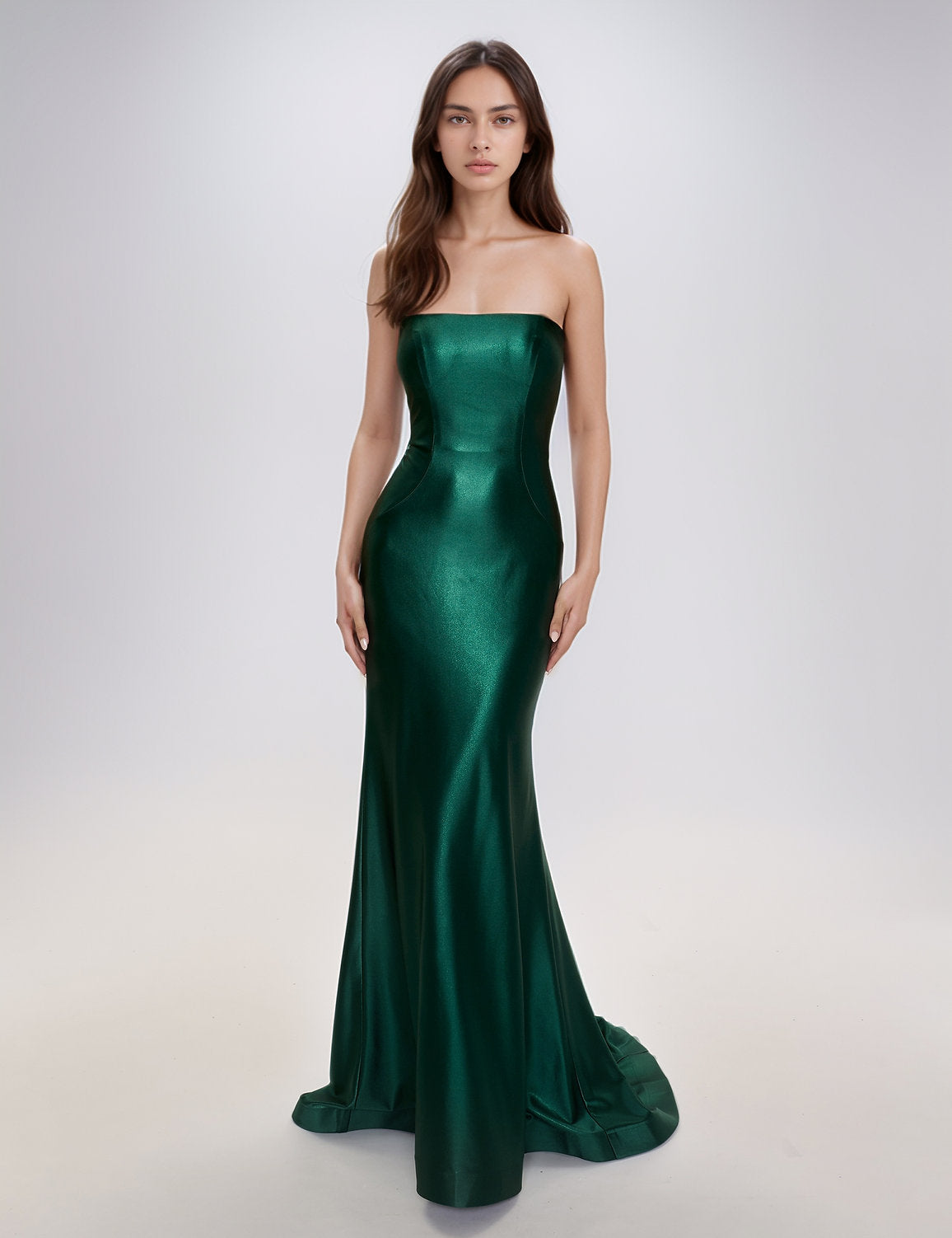 Prom Dresses Formal Long Prom Fitted Evening Dress Emerald