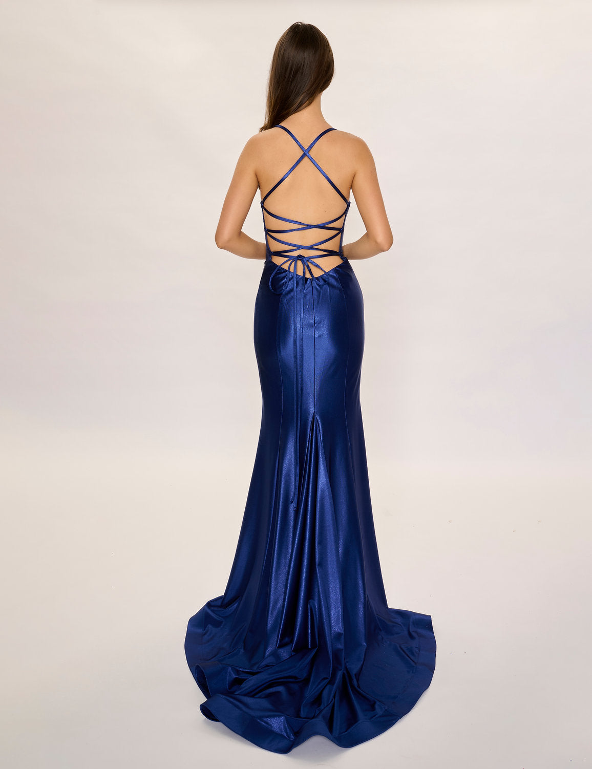Prom Dresses Formal Long Prom Fitted Evening Dress Navy