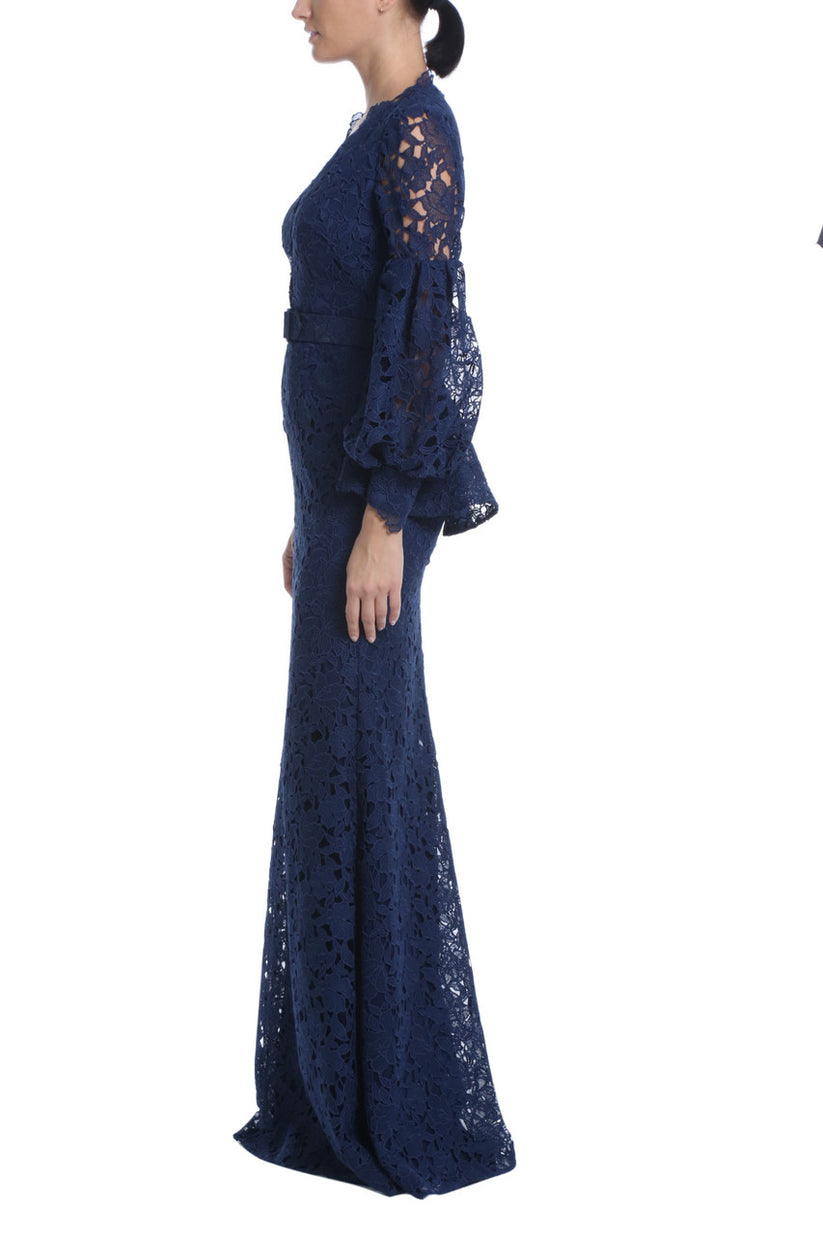 Formal Dresses Formal Long Sleeve Lace Dress Midnight