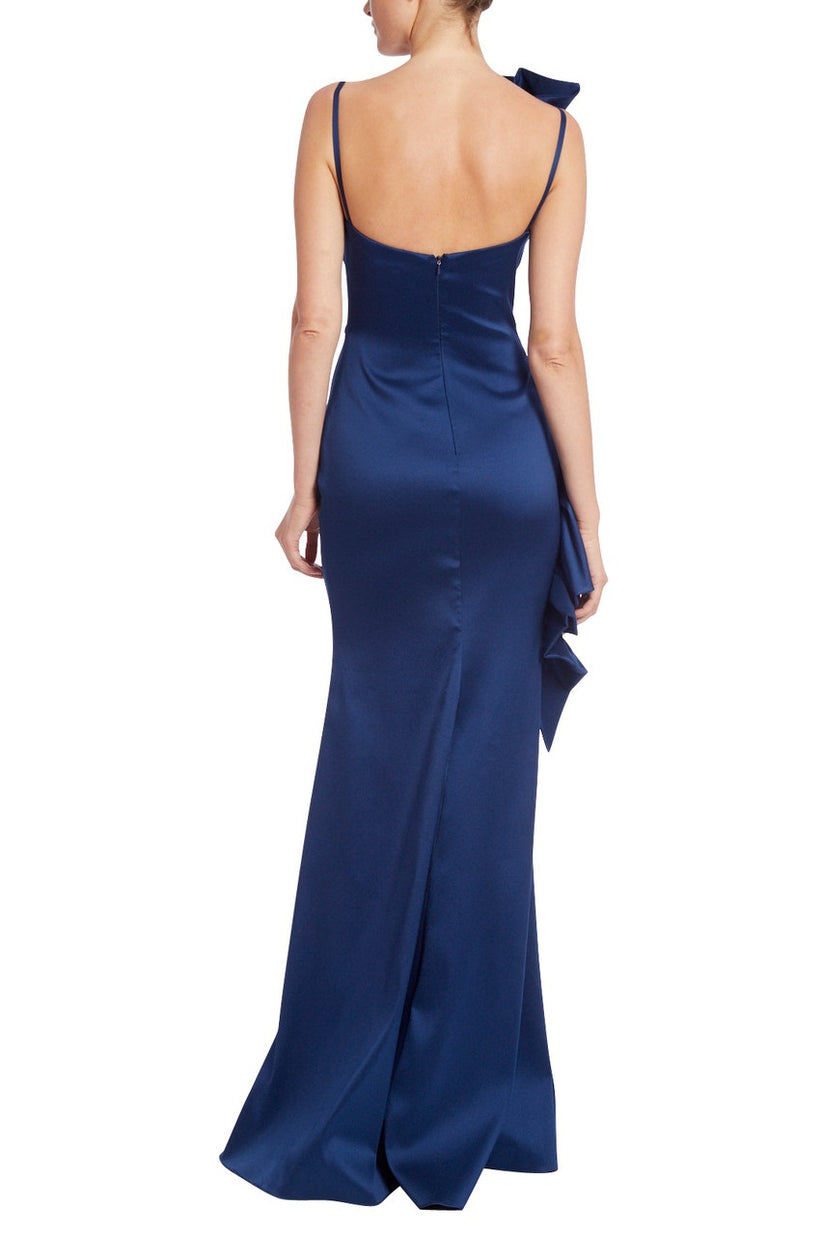 Formal Dresses Long Formal Pleated Evening Dress Midnight Blue