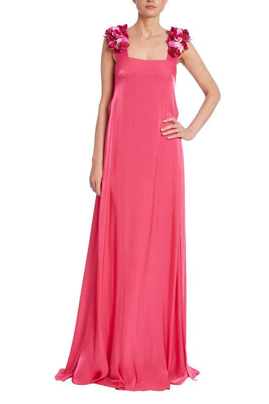 Cocktail Dresses Long Shiny Chiffon Cocktail Dress Fuchsia