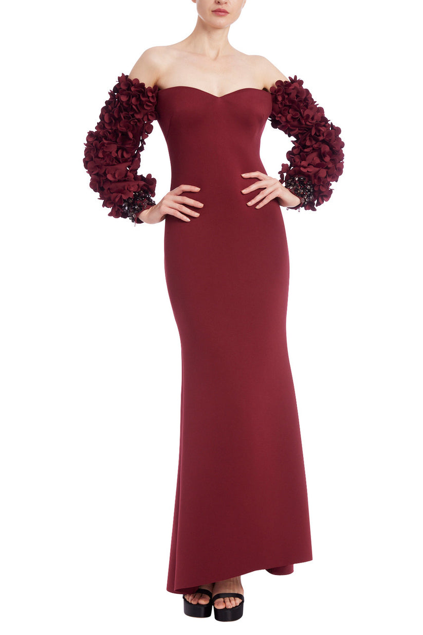 Formal Dresses Long Formal Petal Evening Gown Wine