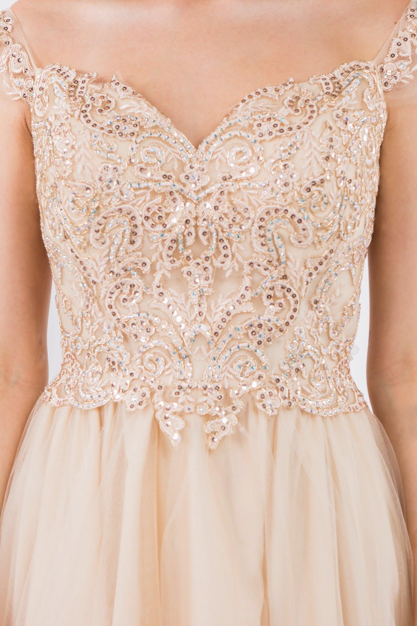 Embroidered Ruffle Short Homecoming Dress - The Dress Outlet