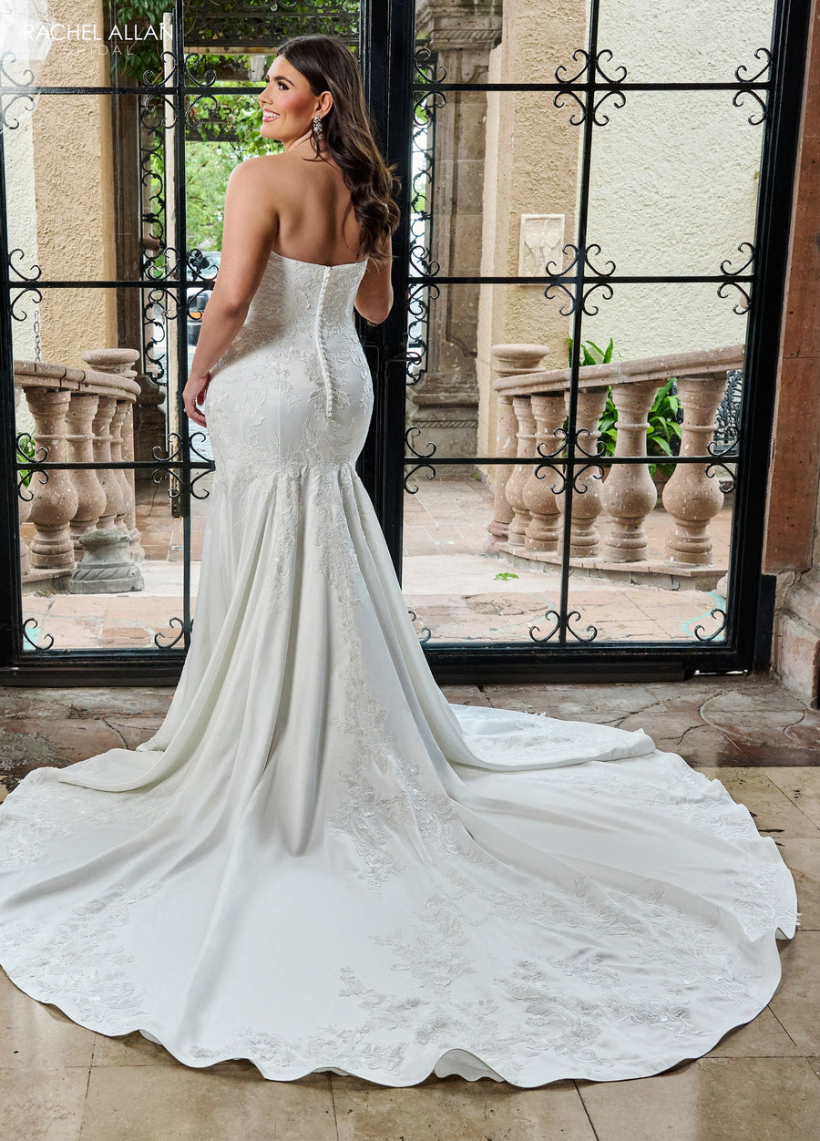 Wedding Dresses Lace Applique Long Mermaid Wedding Dress White