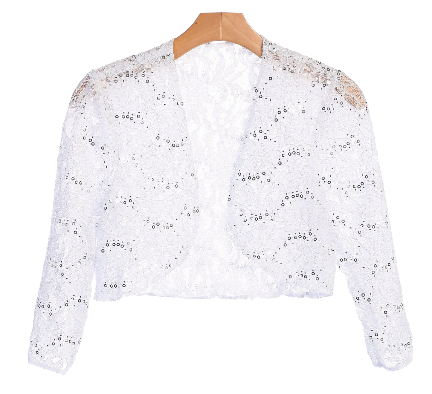Formal Long Sleeve Lace Bolero Jacket - The Dress Outlet